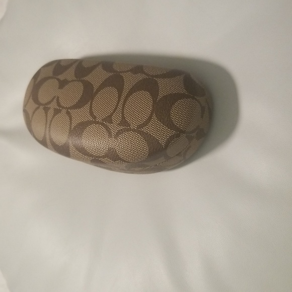 Women's Coach Sunglasses Case; Brown and Tan Monogrammed CC's; One Size - Picture 4 of 10